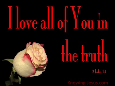 2 John 1:1 Love All Of You In Truth (red)